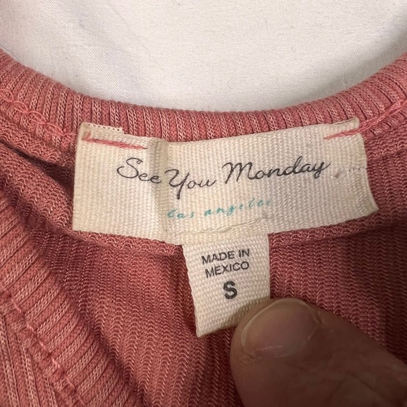 Women’s See You Monday Tan Color Babydoll Dress Size S A030323 - Picture 4 of 7